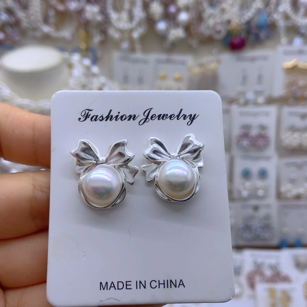 合金淡水珍珠项链耳饰