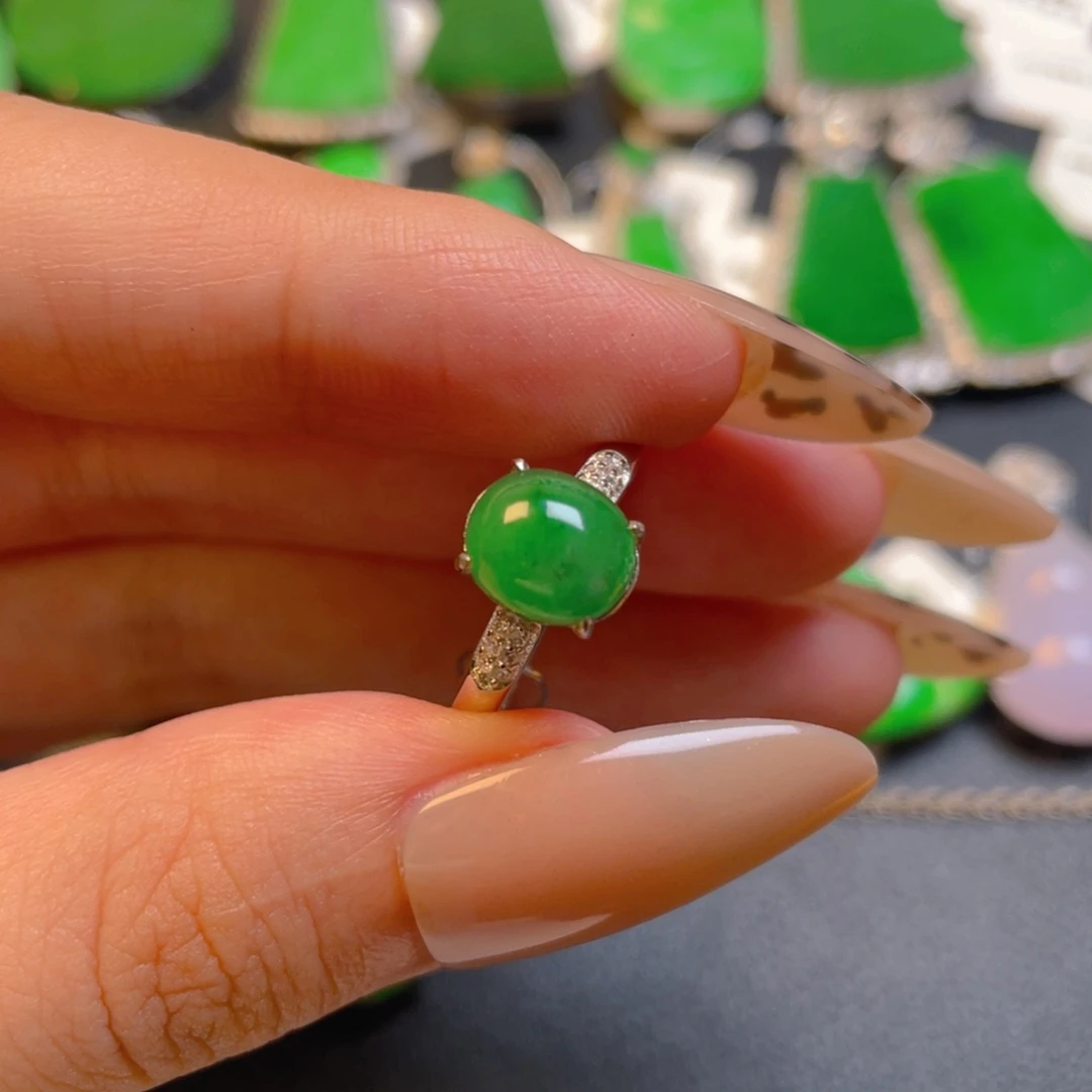 翡翠银S925镶嵌吊坠(不含链)