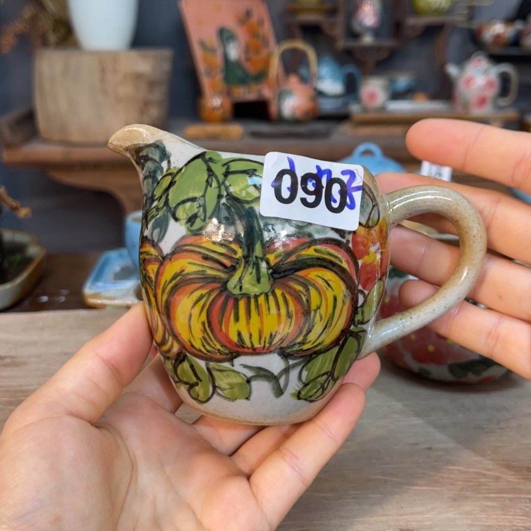 小***呀壶素浅陶瓷手工手绘