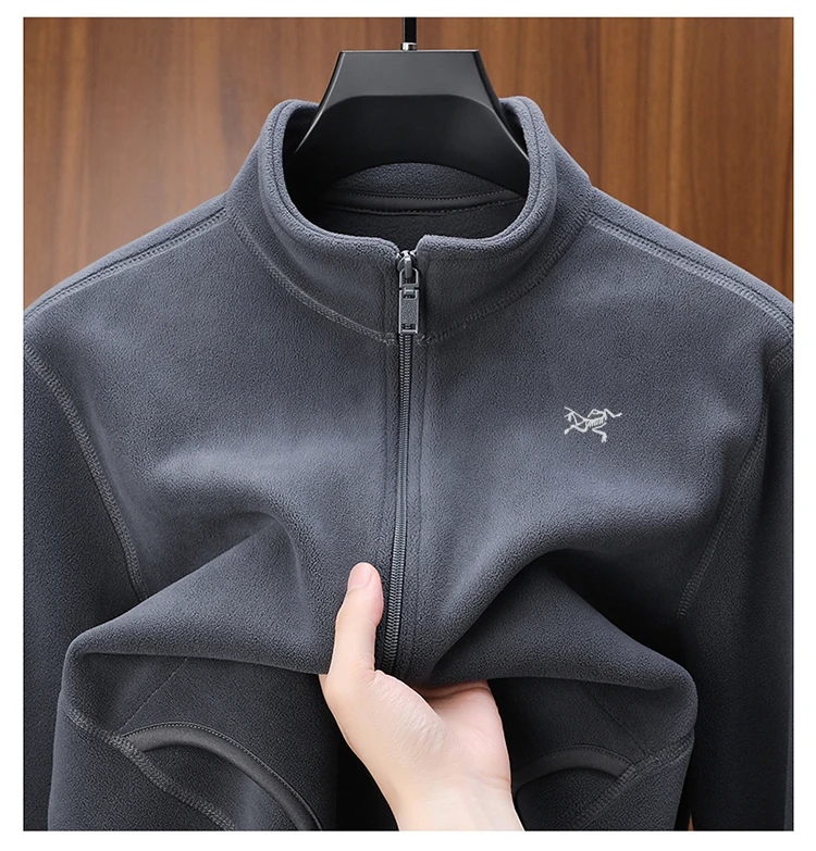 2025新款鸟家秋冬立领男士开衫卫衣抓绒衣男款爆款2025新款