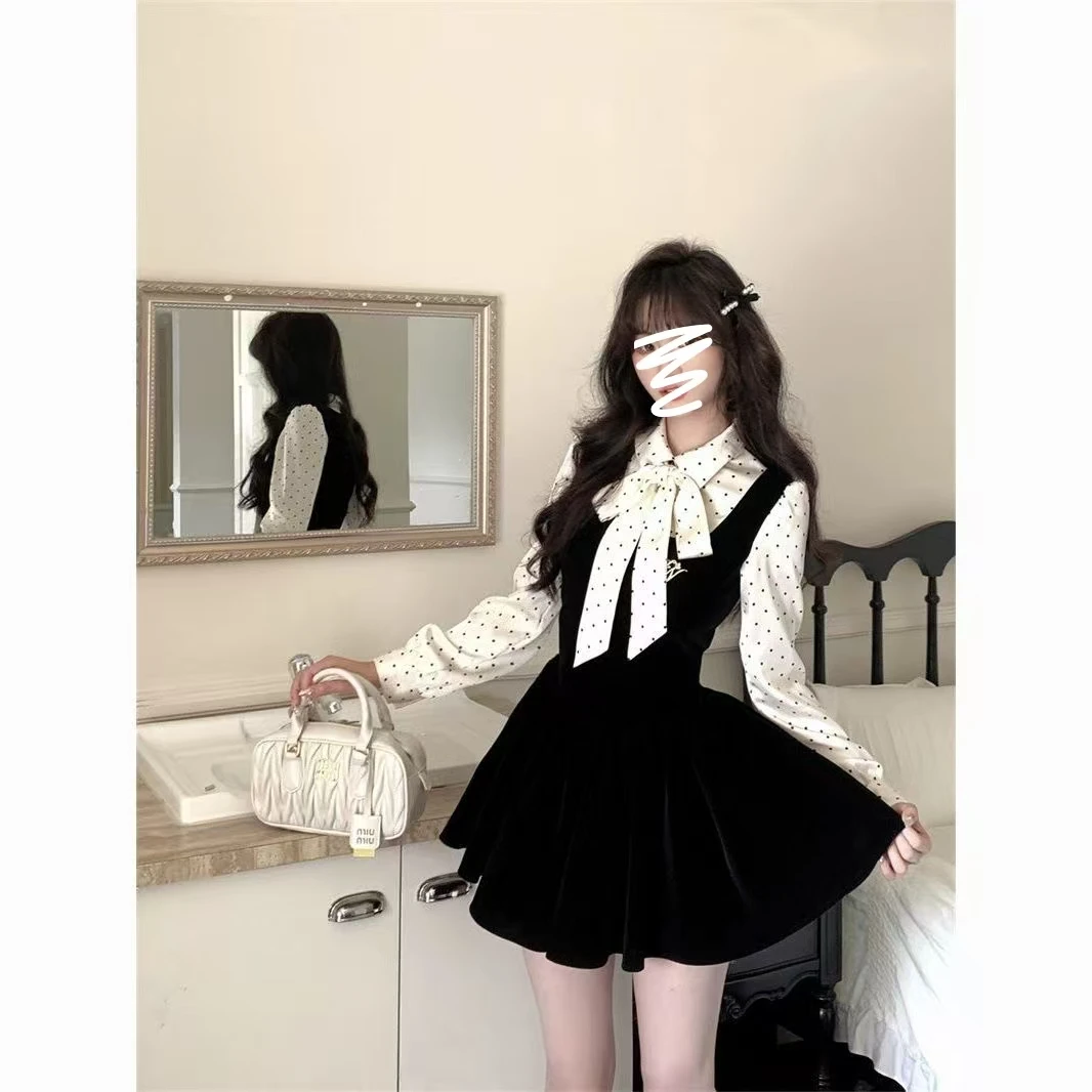 68185/93大码女装2025秋季新款爆款100-210斤减龄假两件连衣裙
