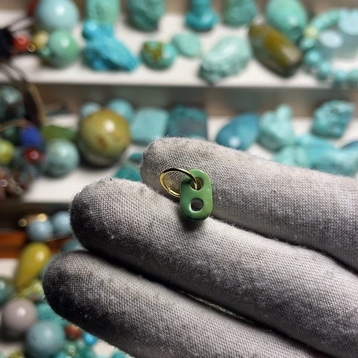 绿松石未镶嵌绿松石猪鼻子