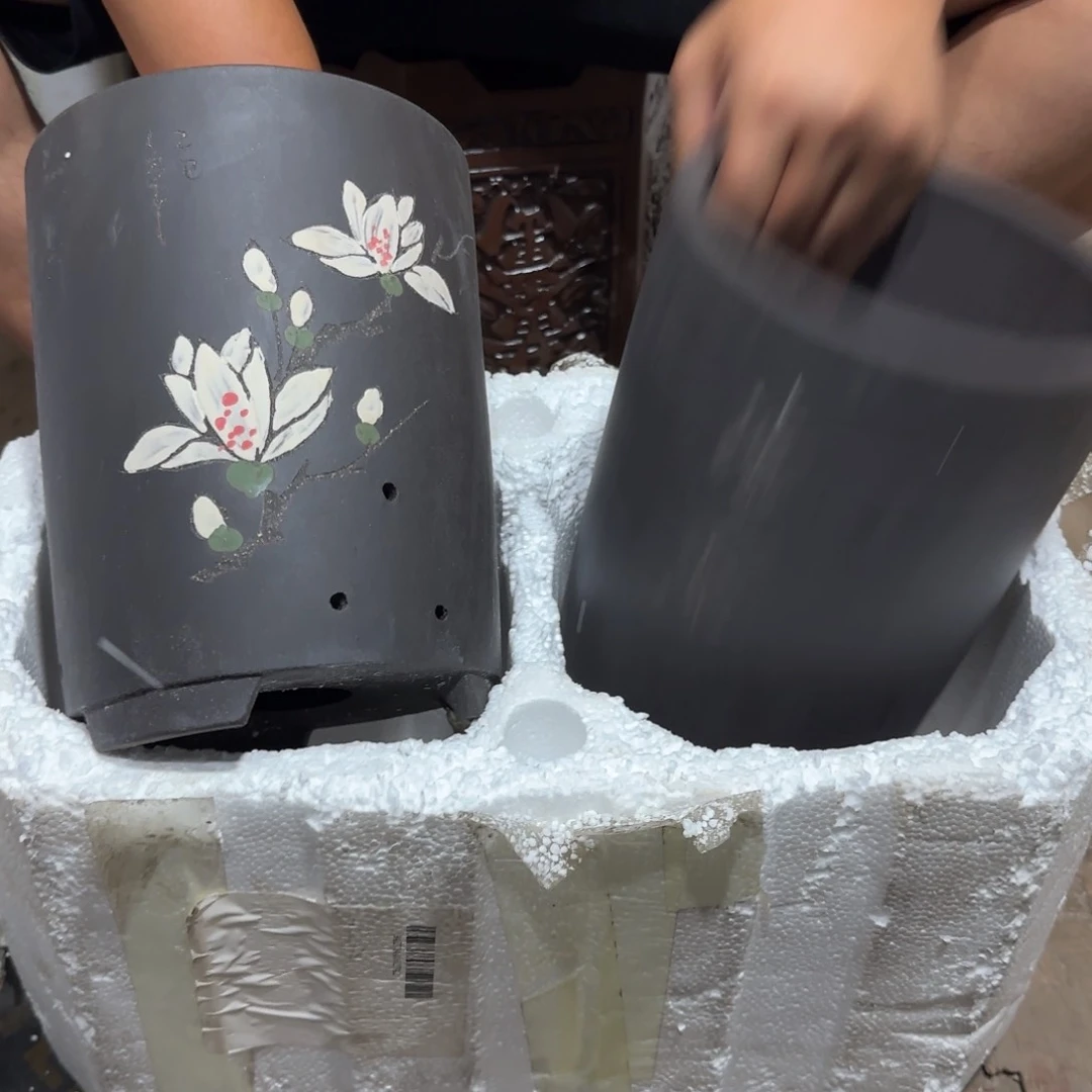 紫砂花盆口径14.18口径