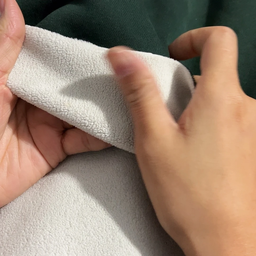 墨绿色奥利绒1.8×2米长带螺纹