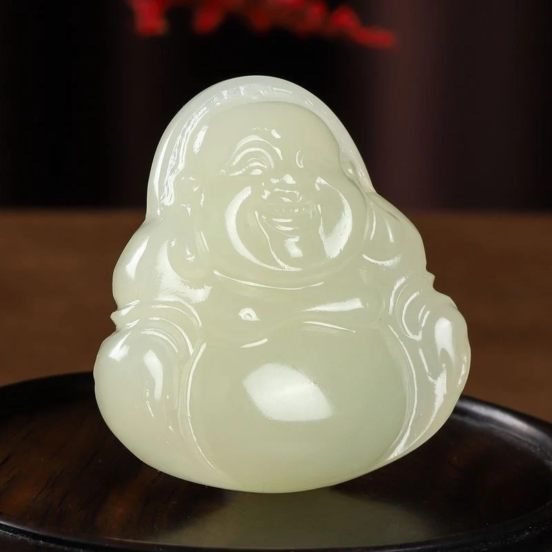 【单面佛公+平安扣】新疆青海格尔木黄口料米勒佛时尚百搭男女款