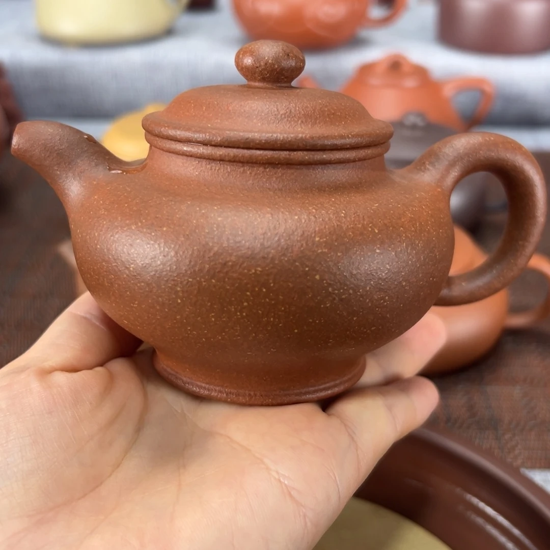 茶壶紫砂红降破掇只