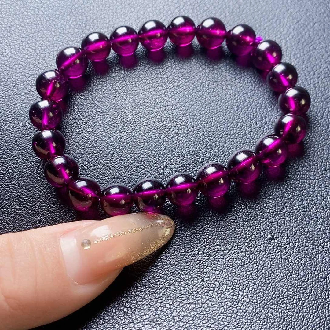 石榴石手链未镶嵌上**水8.0单圈毕业级