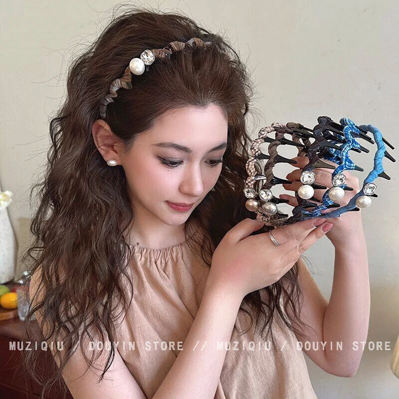 木子秋高级感洋气编织波浪发箍精致时尚优雅甜美轻奢蓬简约搭发箍