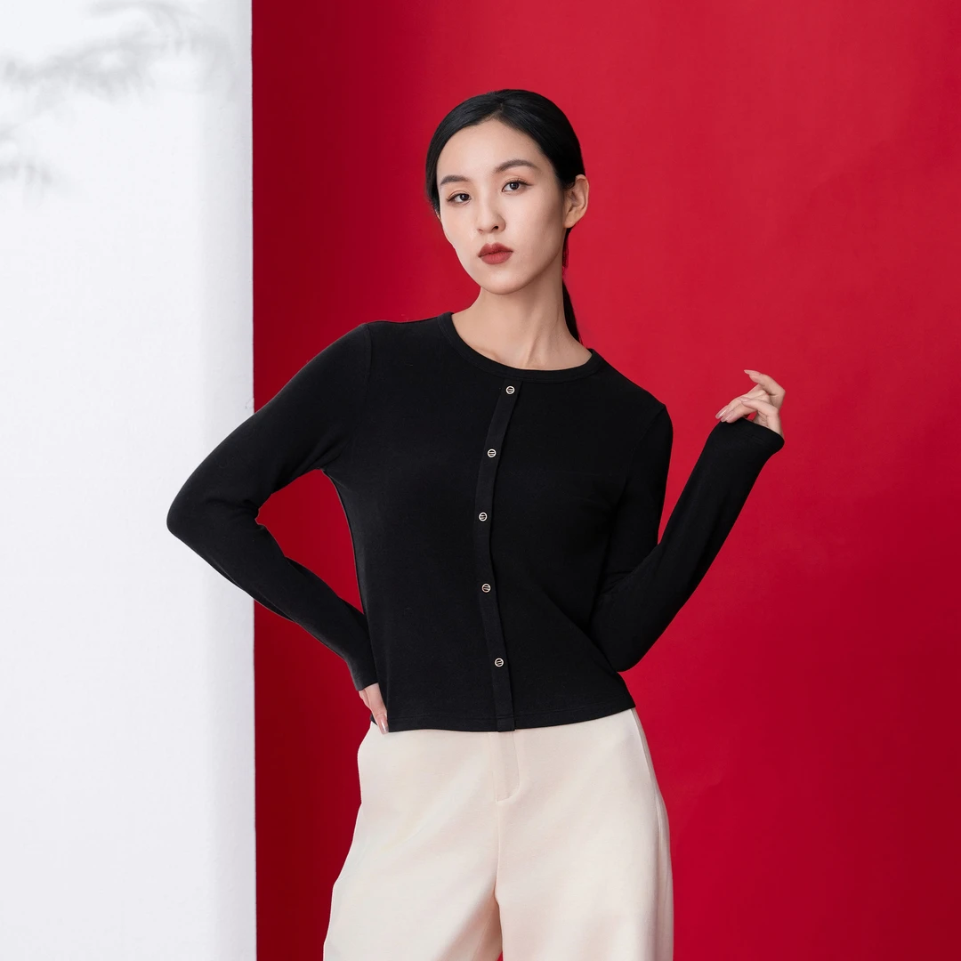 【三合竹衣】女士圆领打底衫