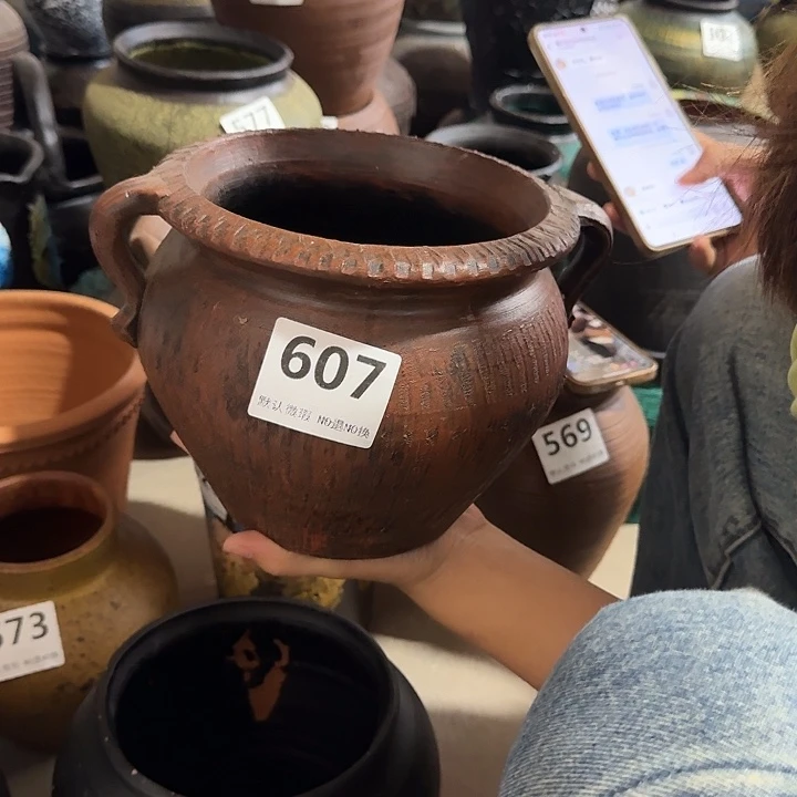 粗陶高度16口径19带孔 607