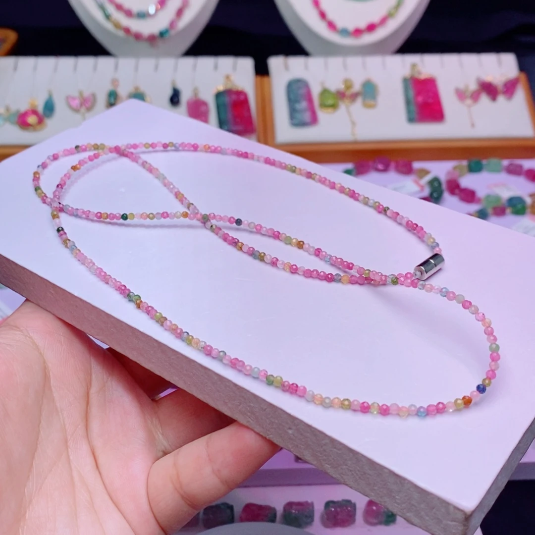 颈饰未镶嵌碧玺米珠链m