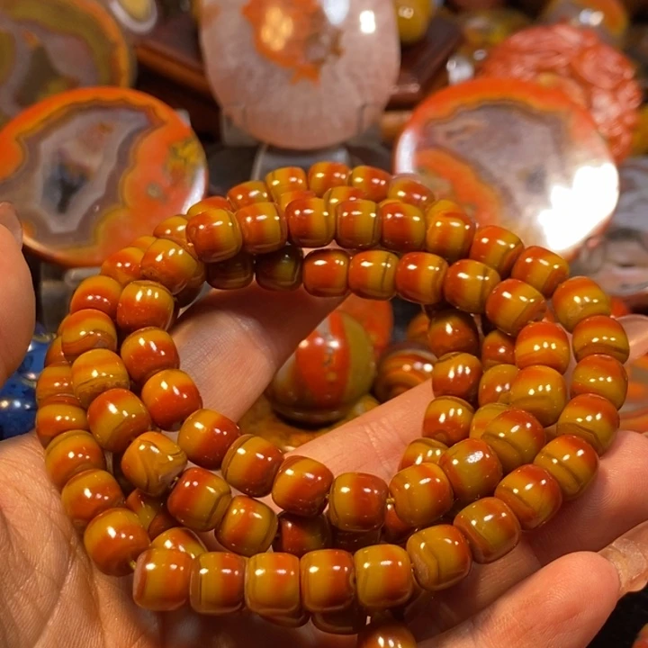 玛瑙/玉髓手链未镶嵌五**立