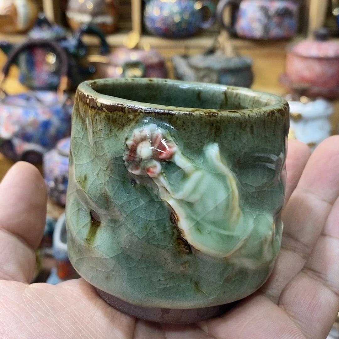 粗陶志野柴柴茶器