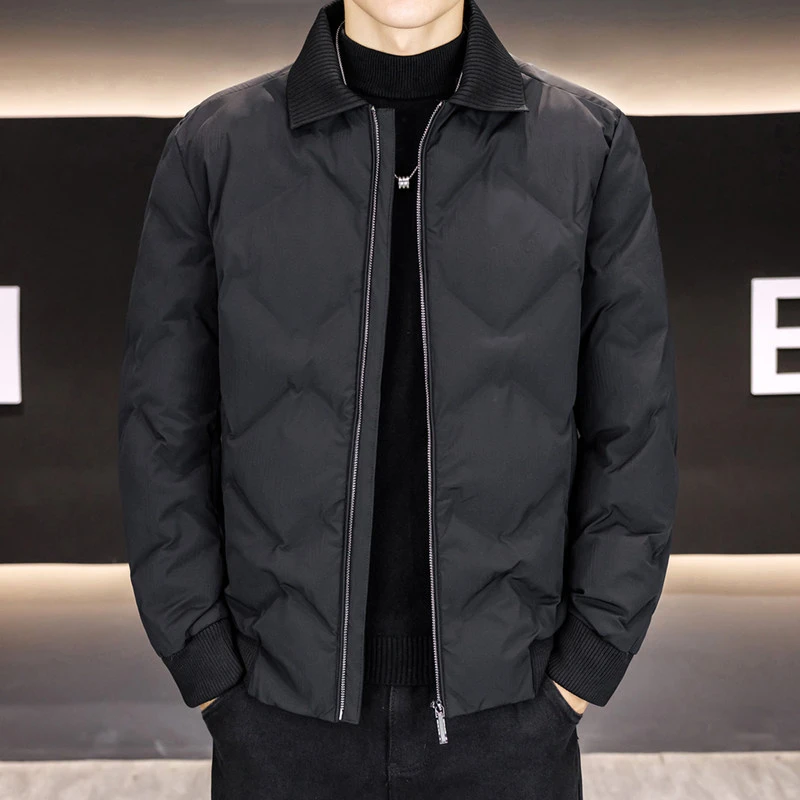 短款时尚潮流青年轻薄加厚韩版立领男士休闲修身保暖秋冬季冬装