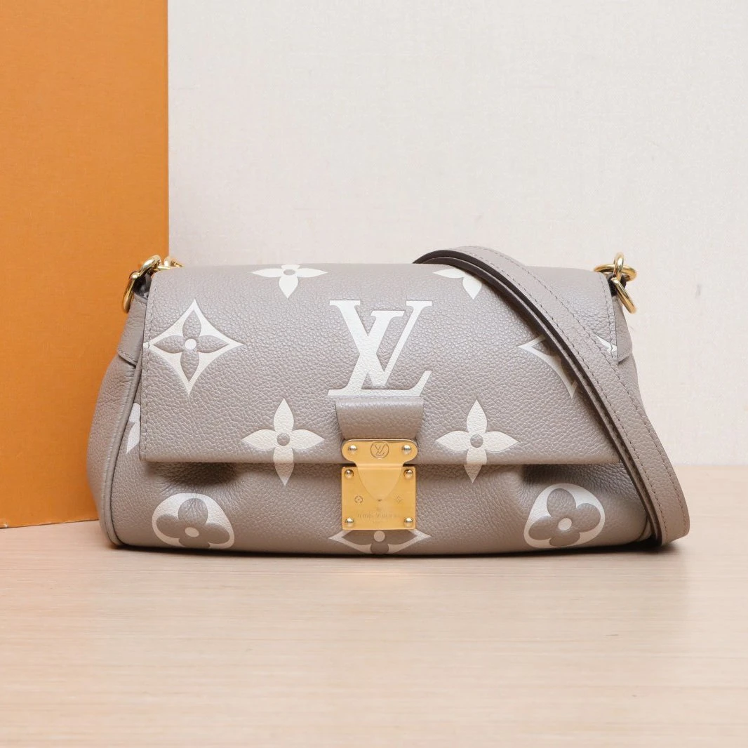 95新 LouisVuitton/路易威登 【双双】链条云朵包 灰色 皮革C芯片