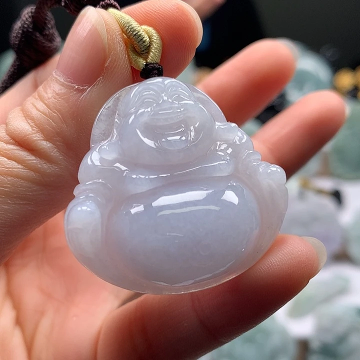 翡翠未镶嵌颈饰笑佛福利