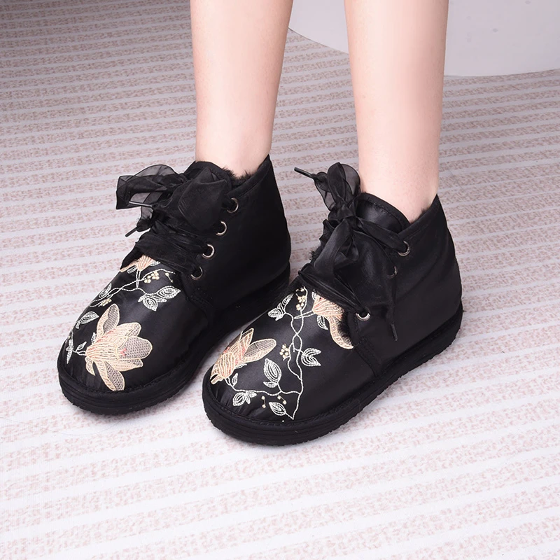 【金白玉兰-棉鞋】手工布鞋千层底布鞋保暖时尚老北京布鞋加厚冬季