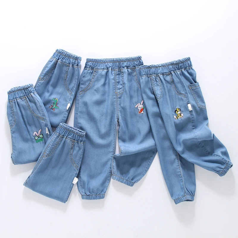 男小童牛仔裤春季4-12岁2025新款休闲直筒长裤开学春游男童春秋