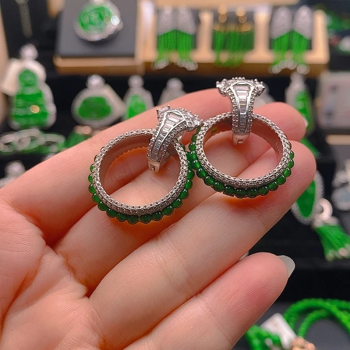 翡翠未镶嵌耳饰2465889