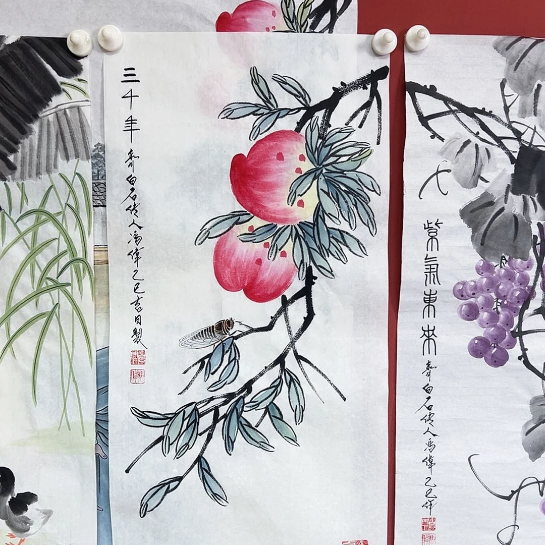 国画冯伟老师亲笔手绘国画作品慧