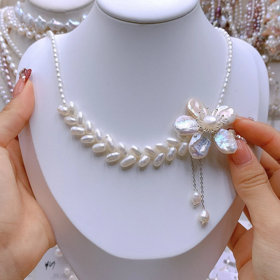 银S925镶嵌耳饰淡水珍珠