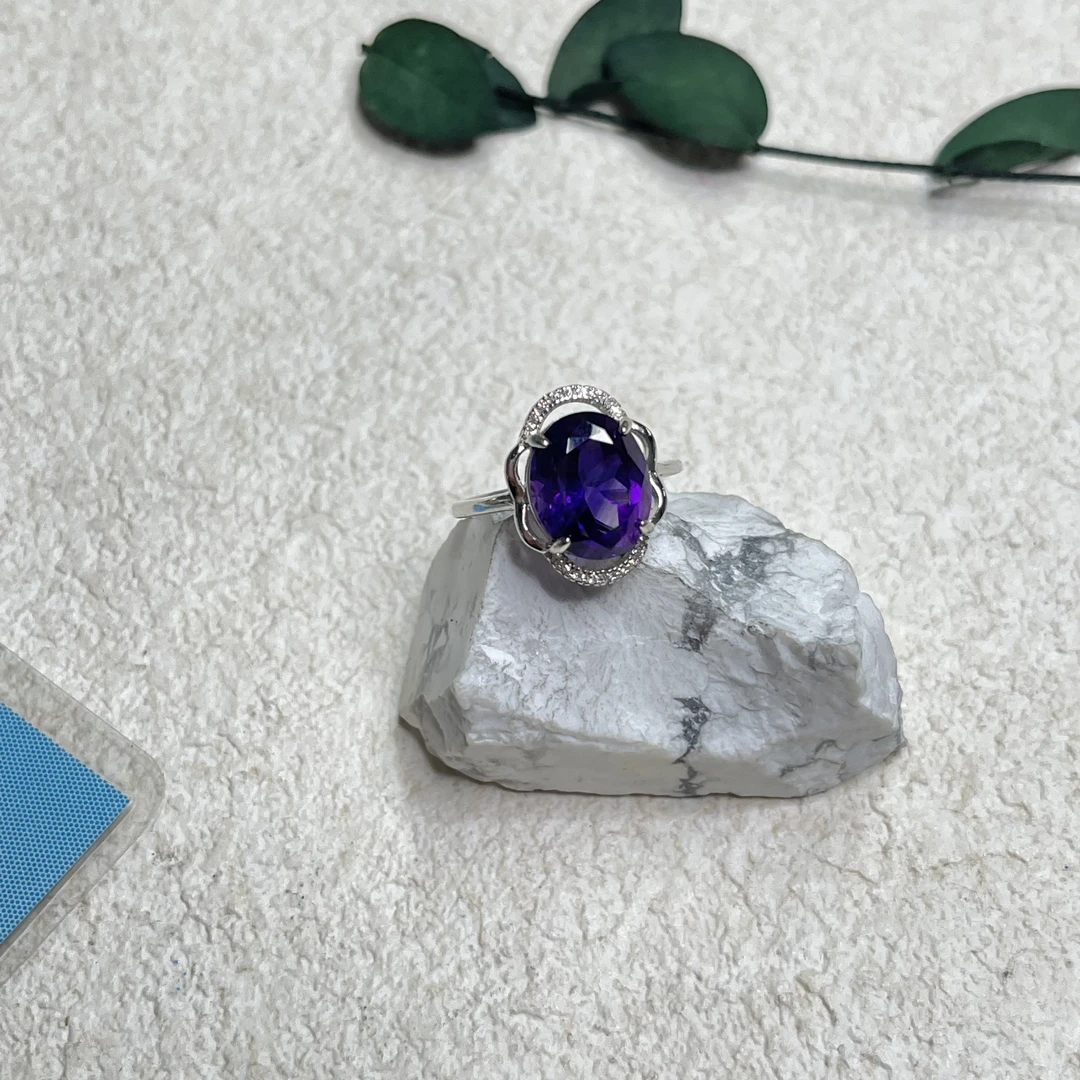 全新未使用  【六六中古】孤品s925水晶开口戒指aj4581