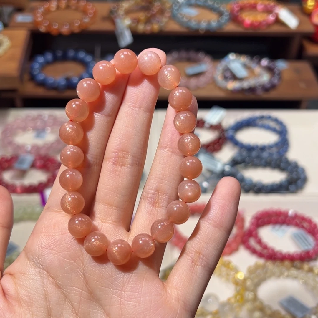 水晶未镶嵌手链9m金沙爆闪橙月光福利价