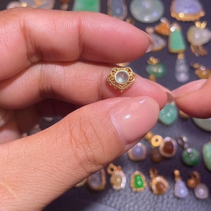 翡翠银S925镶嵌颈饰