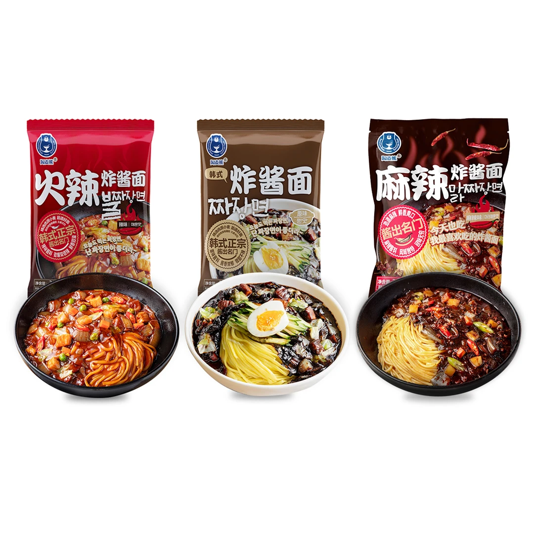 淘麦熊炸酱面酱出名门方便速食315g3袋包邮