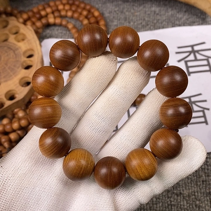 檀香木手串/手链秋**获老山檀香黑肉虎纹树心老料1.8沉水