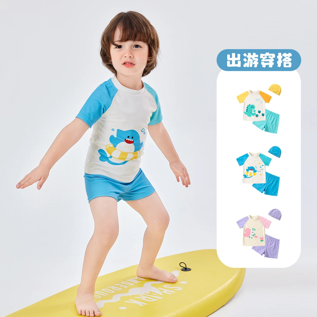 嘟嘟家儿童泳衣男童泳装夏装卡通满印女童游泳FGC933BPJ300