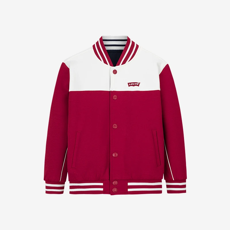 【官方旗舰】Levi's李维斯经典双面穿棒球针织夹克撞色立领外套M826