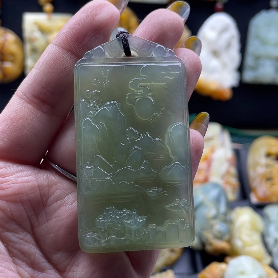 【闪购商品】蛇纹石玉吊坠(赠链)未镶嵌