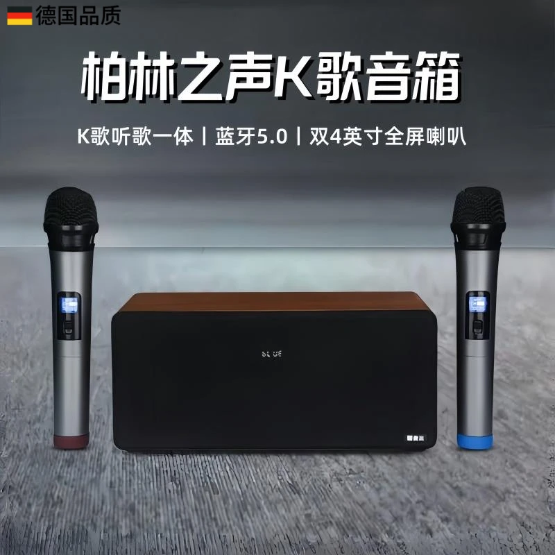 德国柏林之声家庭ktvK歌音箱电视无线麦克风一体式卡拉OK音响套装