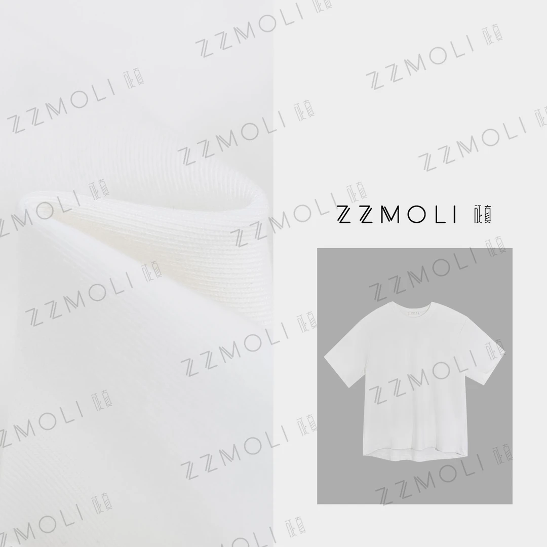 ZZMOLI小个子大版短袖T恤女款圆领半袖不规则中长款上衣ZBY22625