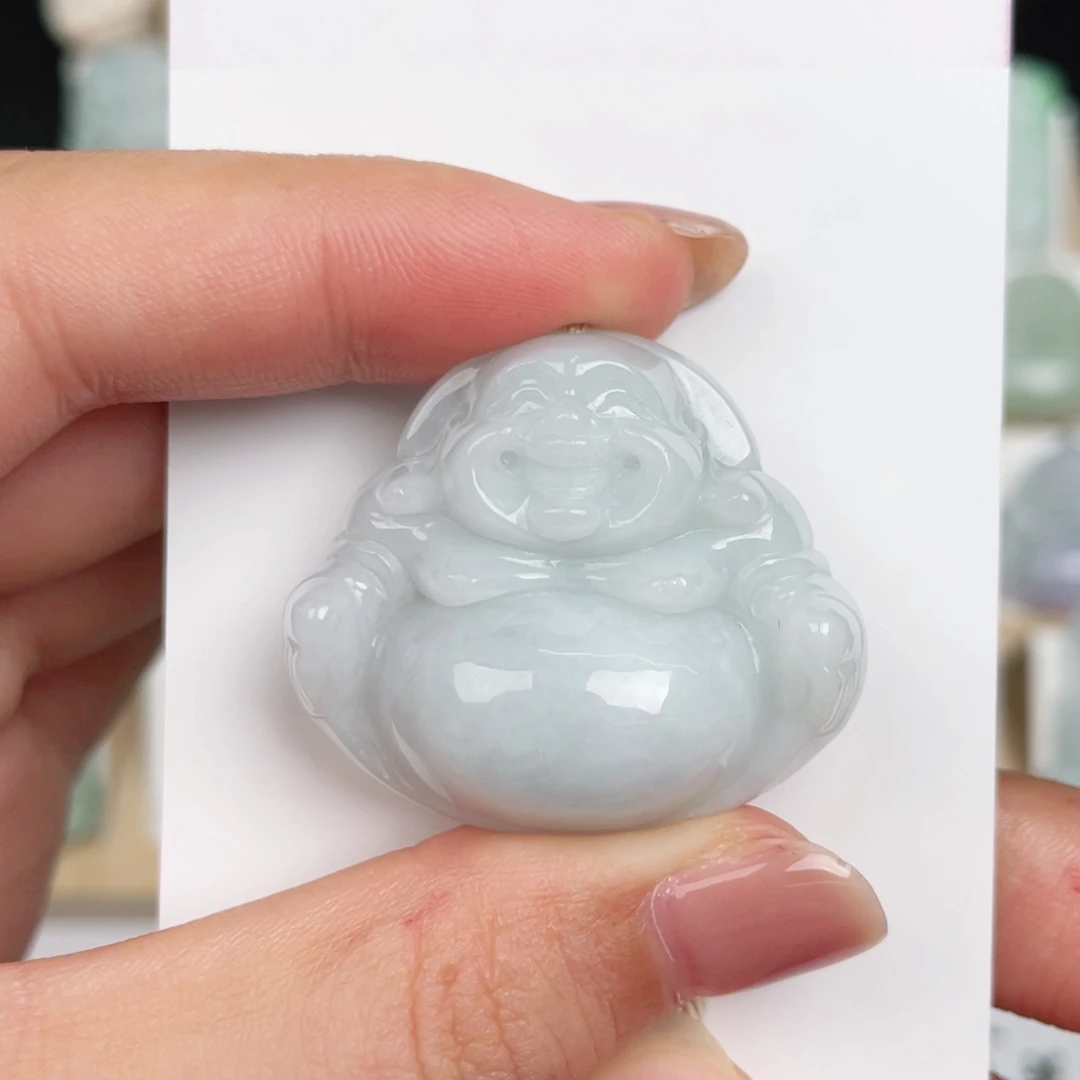 翡翠未镶嵌颈饰佛公