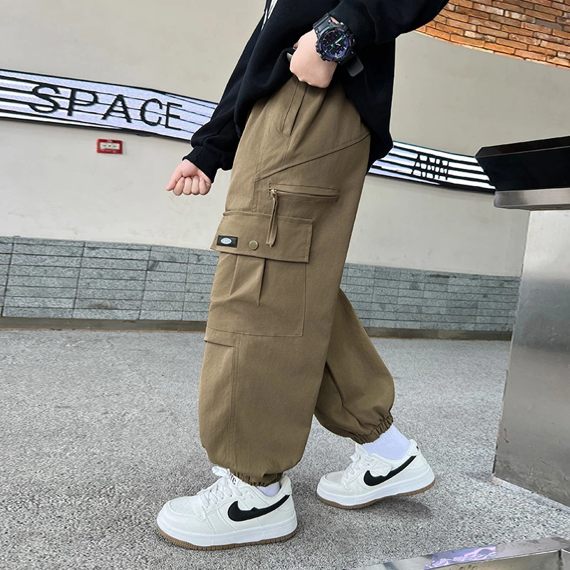 男童休闲裤2025春秋新款中大童潮酷痞帅男孩长裤束脚裤儿童裤子潮