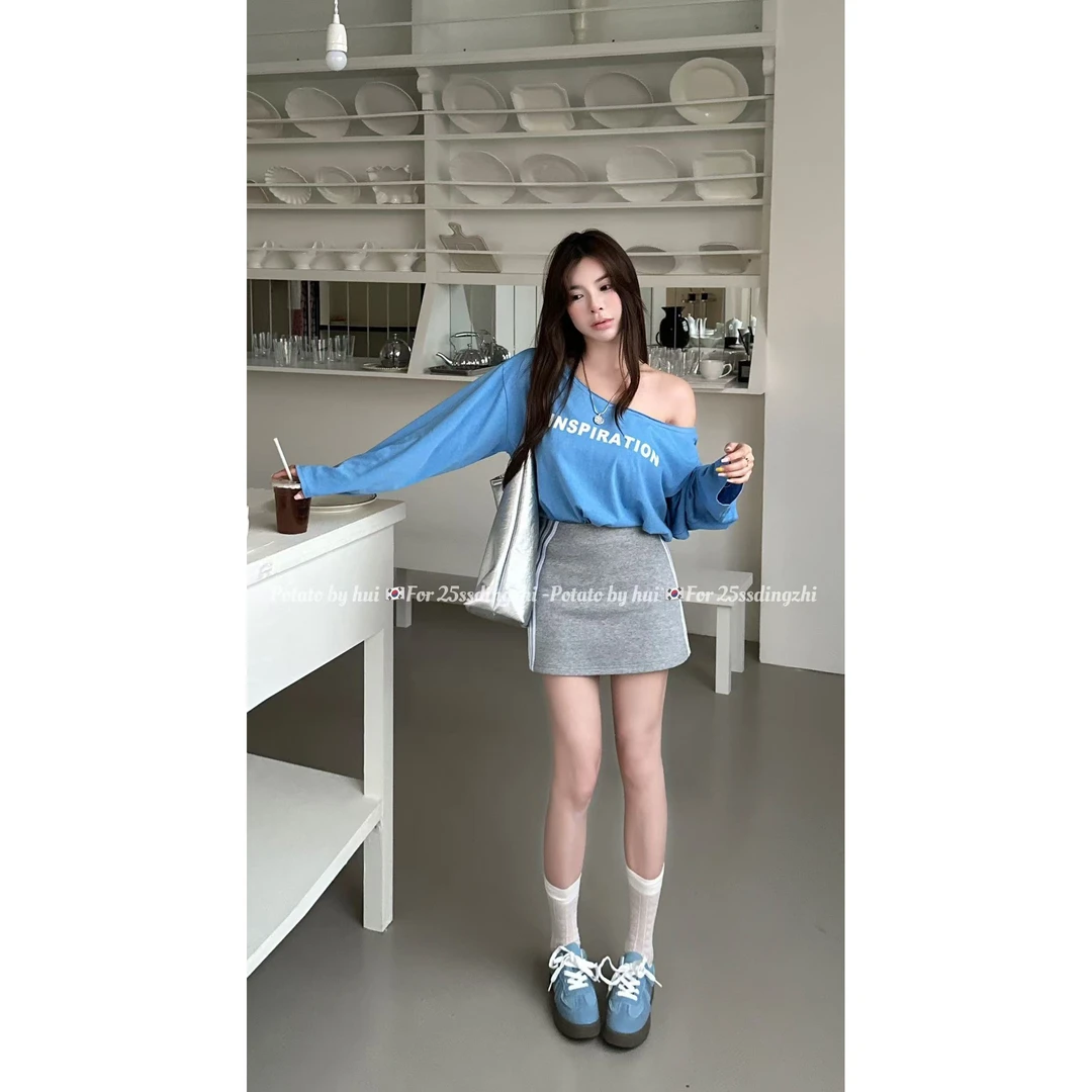 【HuiHui】韩国东大门原宿风女装宽松显瘦长袖上衣（A48)