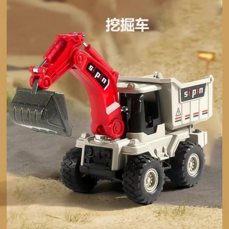 合金挖 翻【挖头合金】17厘米 惯性模型合金工程玩具 袋装