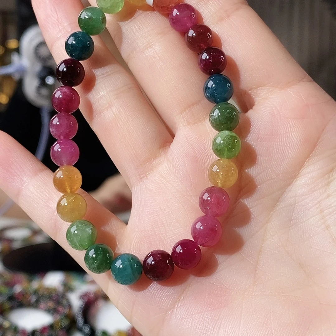 未镶嵌手链碧玺G2645070单圈颜色微差