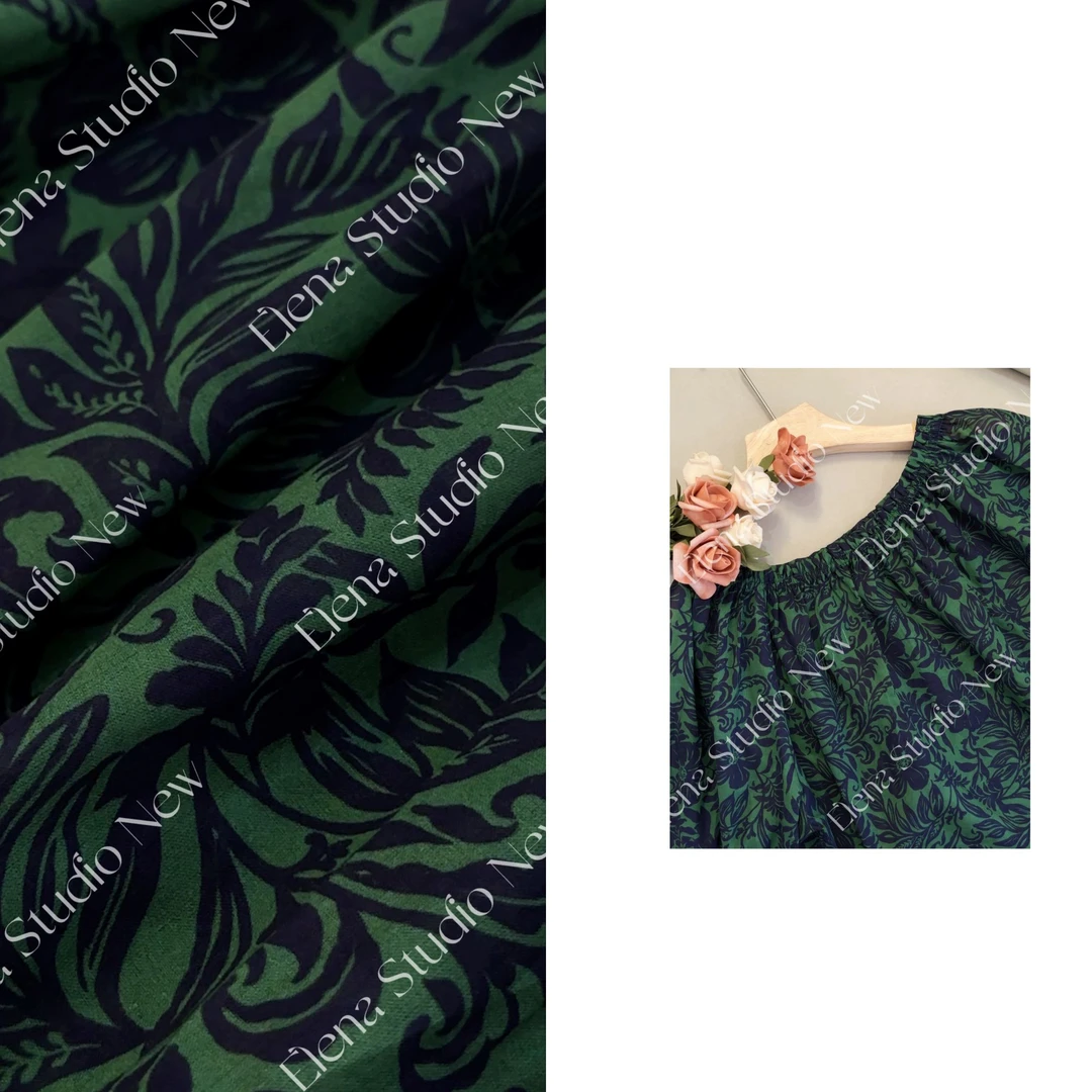 大甜甜【绿野行踪】设计感精致碎花显白短袖百搭气质短袖宽松T恤