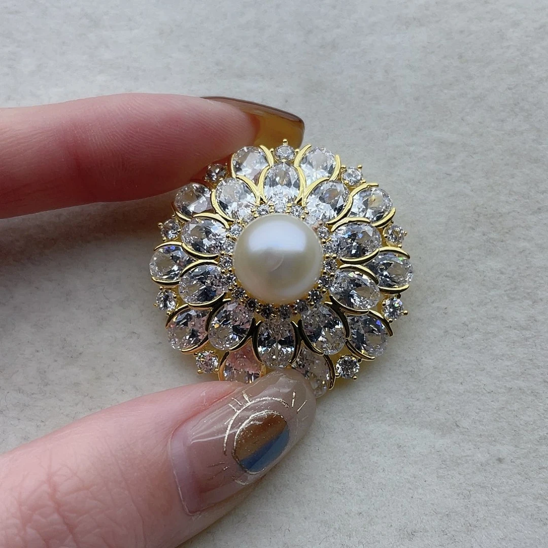 海水珍珠未镶嵌胸针6