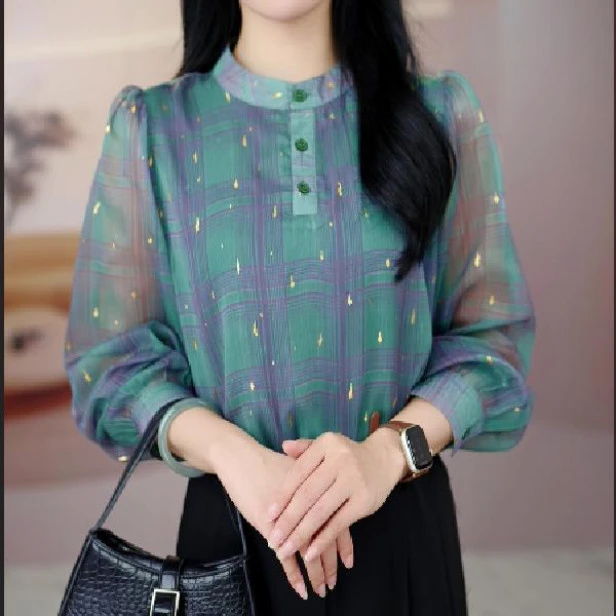 金枝玉叶洋气衬衫女2025春季新款衬衣气质时尚上衣显瘦小衫