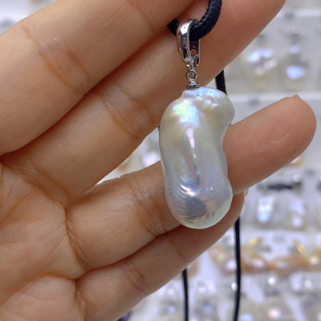 颈饰淡水珍珠银S925镶嵌