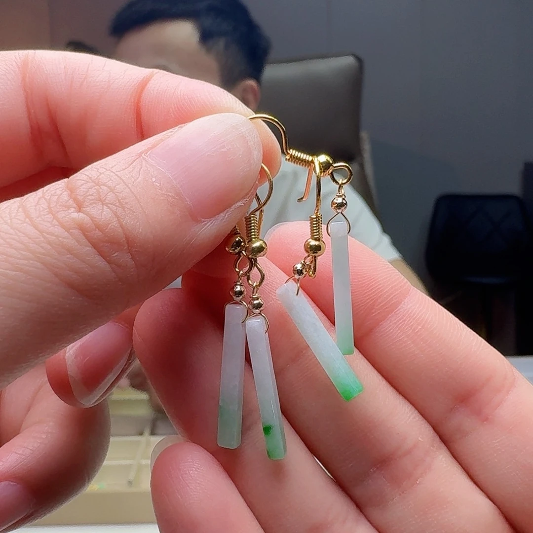 翡翠未镶嵌耳饰多样性发货其一