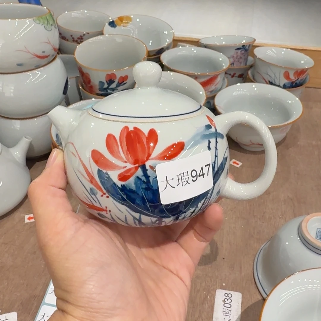 釉下彩纯手绘微瑕