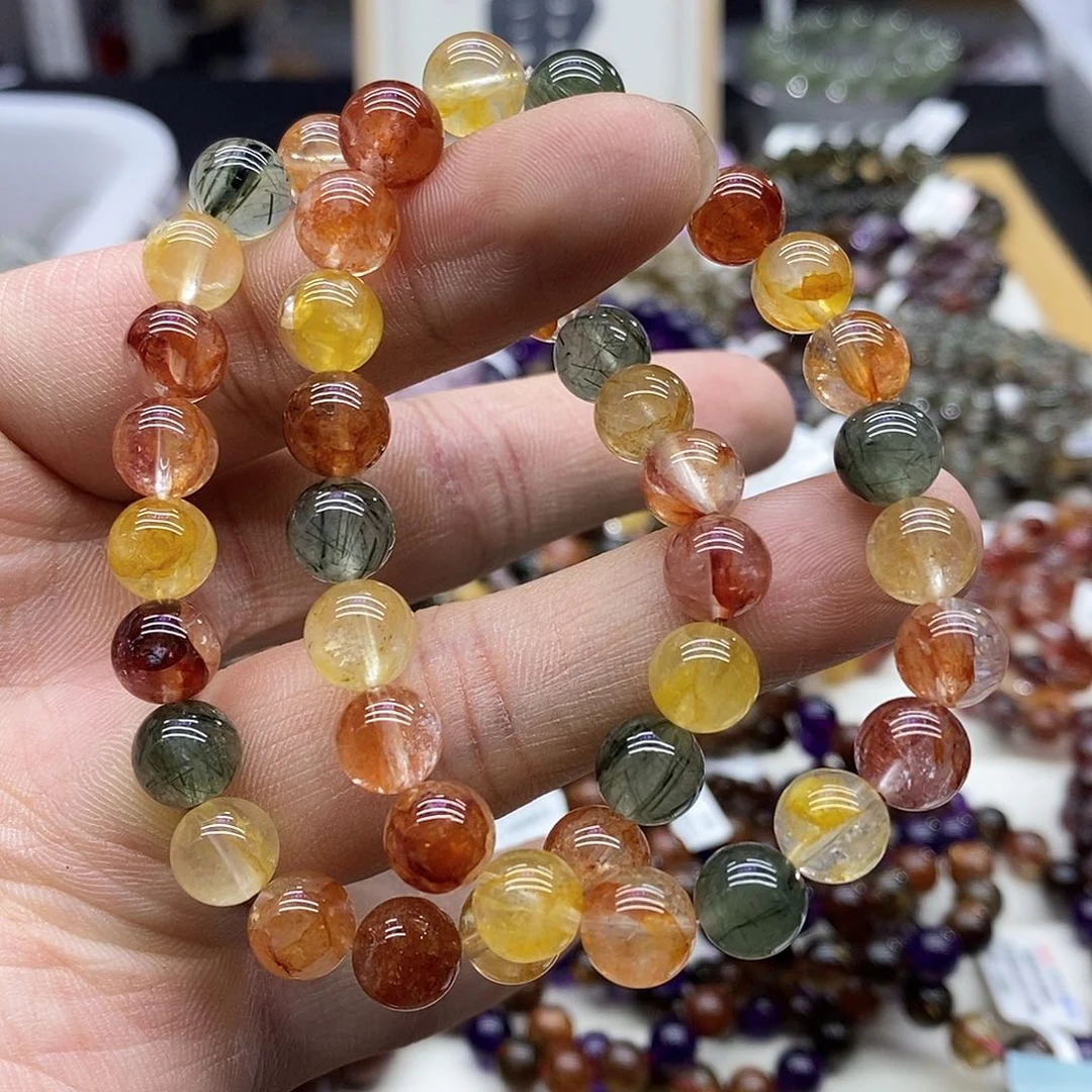 水晶手链未镶嵌多样性发货发一条