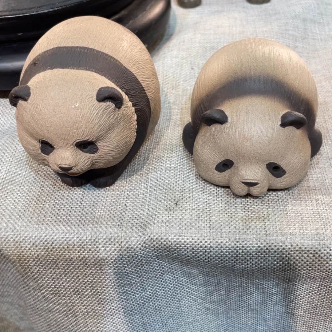 【闪购商品】紫砂茶宠锅***哒一号二号熊猫