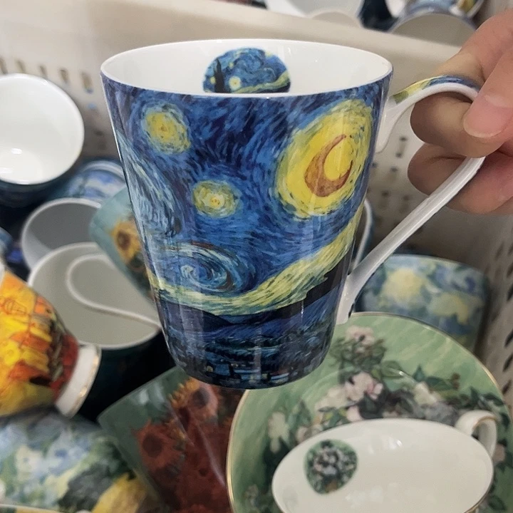 瓷片微瑕骨瓷马克杯一个星空