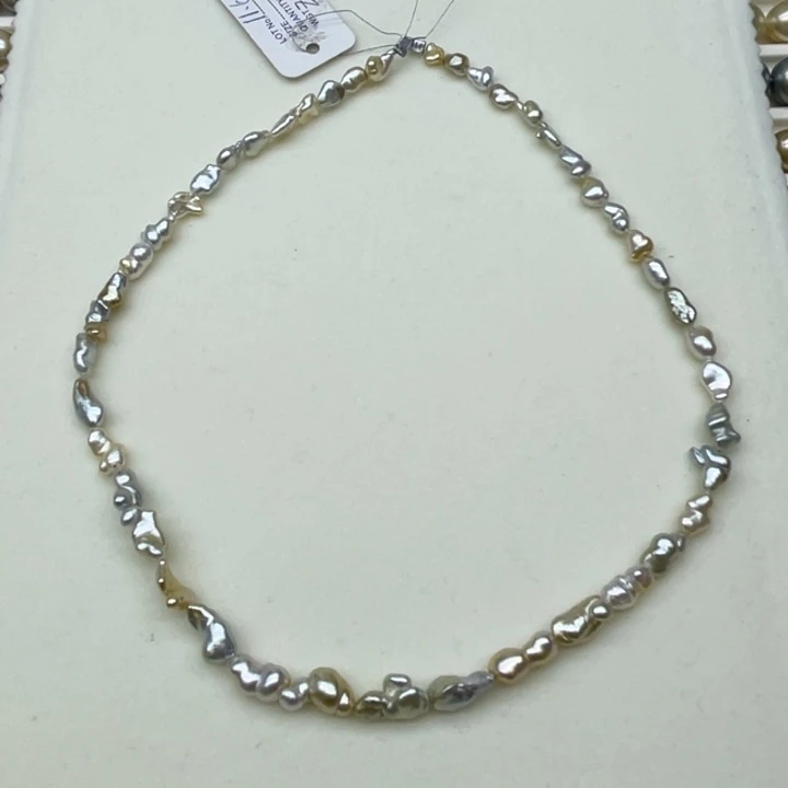 未镶嵌项链海水珍珠野生keshi